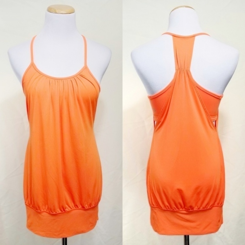 Lululemon No Limits tank pizazz neon orange size 4
